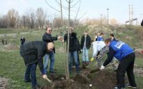 Muslims, Christians and Jews of Dnipropetrovsk working side by side, to arrange a park on a dump area