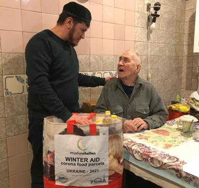 Fifty grocery baskets for the needy people in Zaporizhzhia