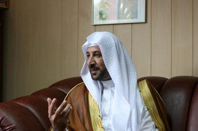 Mohammad Nuh Al-Kudah, a known Jordan sheih, comes to visit the Islamic Cultural Center in Kiev