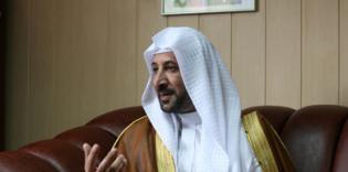 Mohammad Nuh Al-Kudah, a known Jordan sheih, comes to visit the Islamic Cultural Center in Kiev